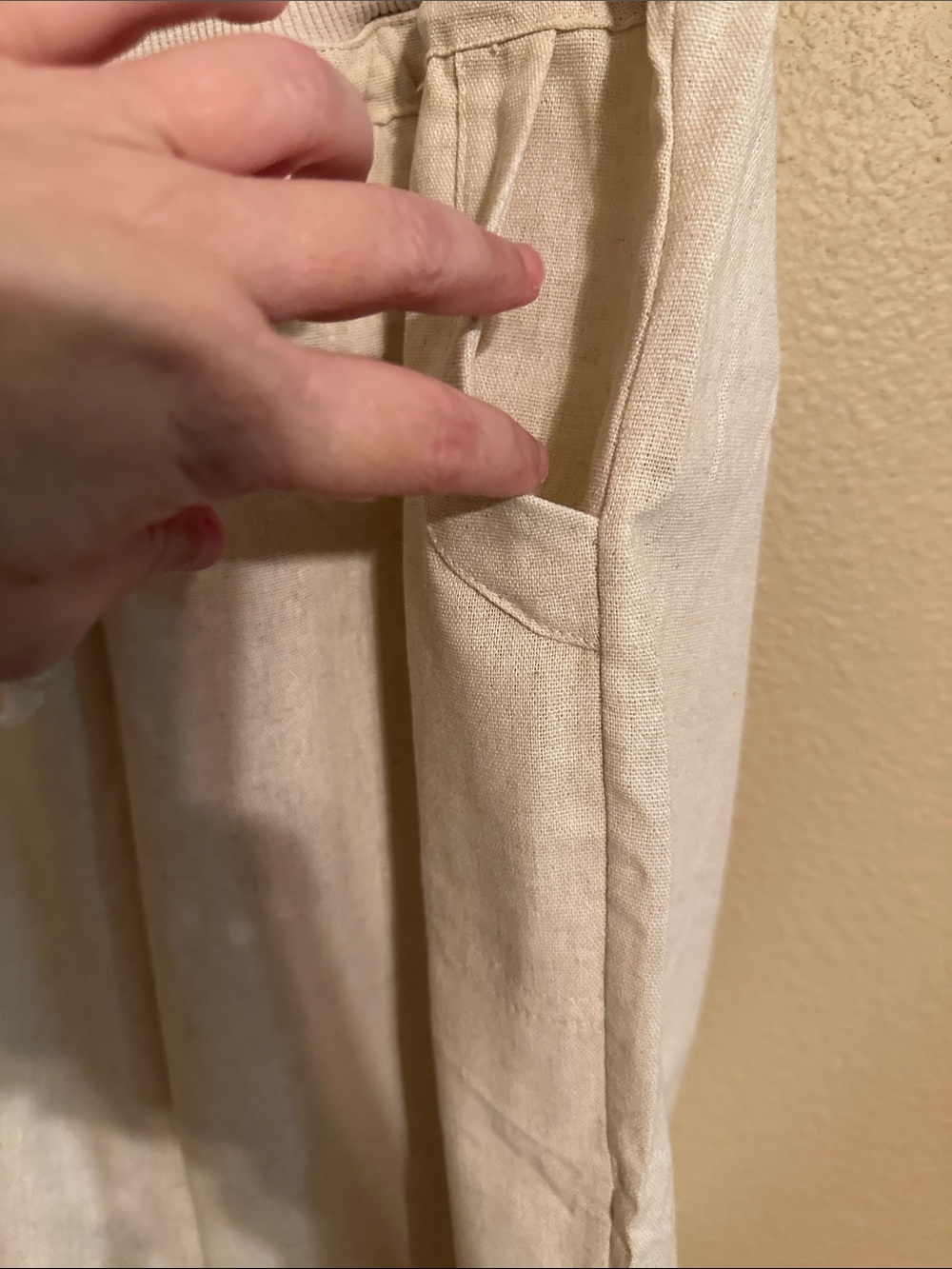 Women’s Drawstring Linen Rayon Blend Pants - Picture 2 of 10